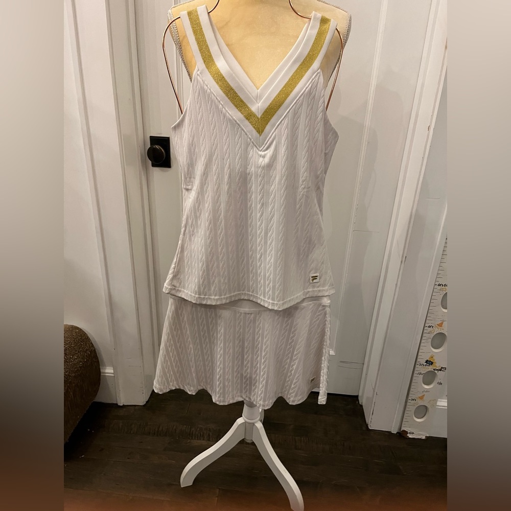 Fila top and skirt set both have built-in bra and shorts size xs